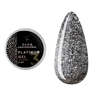 Гель для дизайна ногтей SAGA Platinum Paint #03, 5 г