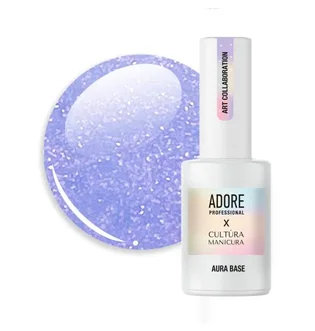 База-хамелеон з шиммером для нігтів Adore Professional Aura Base №05, фіолетова, 8 мл