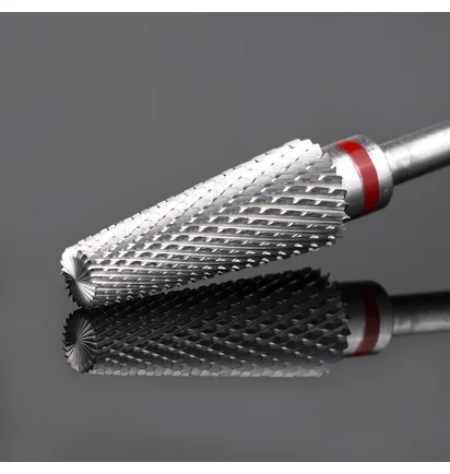 Твердосплавна фреза Kraken Nails, конус, червона, 6×16 мм