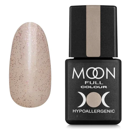 Гель-лак Moon Full Opal Color Gel Polish #503, напівпрозорий бежевий з дрібним рожевим шиммером, 8 мл