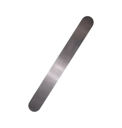 Metal Nail File Base, rectangular, with rounded edges, 180×20 mm