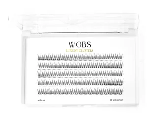 Накладні пучкові вії WoBs Fish Tail 10D, товщина 0.07, довжина 8 мм, 200 шт