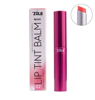 Оттеночный бальзам для губ ZOLA, Peach Natural #02, 3 г