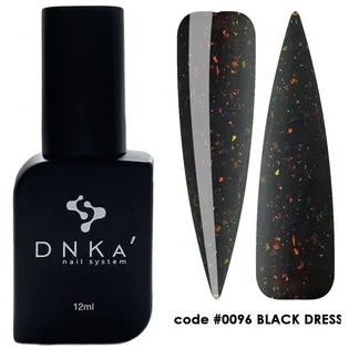 Камуфлююча база для нігтів DNKa' Cover Rubber Base French #0096 Black Dress, 12 мл