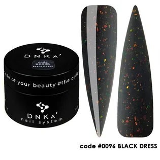 Камуфлююча база для нігтів DNKa' Cover Rubber Base French #0096 Black Dress, банка, 30 мл