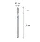 Diamond Bit Staleks Expert, Rounded Cylinder, 2.3×8 mm, blue