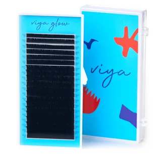 Ресницы Black Viya, изгиб CC, толщина 0.10, длина 8 мм, 20 линий