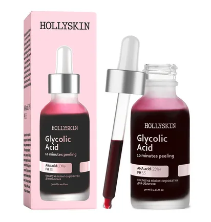 Peeling face serum HollySkin Glycolic Acid, 30 ml