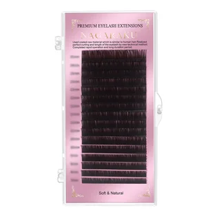 Вії Nagaraku New generation Dark Brown, вигин C, товщина 0.10, довжина 7 мм, 16 ліній