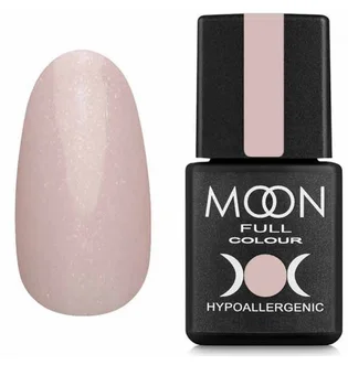 Lakier hybrydowy Moon Full Opal Color #504, delikatny różowy półprzezroczysty z drobnym złotym shimmerem, 8 ml