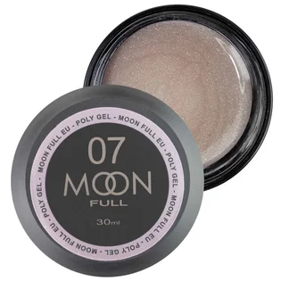 Nail Extension Polygel Moon Full #07, milky bronze with shimmer, 30 ml
