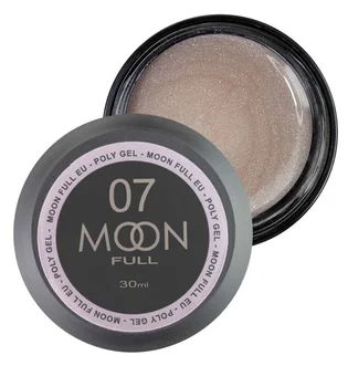 Nail Extension Polygel Moon Full #07, milky bronze with shimmer, 30 ml