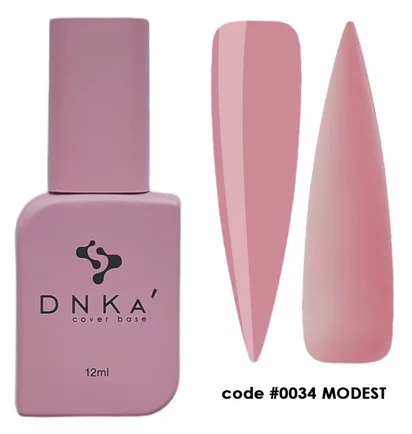 Камуфлирующая база для ногтей DNKa' Cover Rubber Base French #0034 Modest, 12 мл