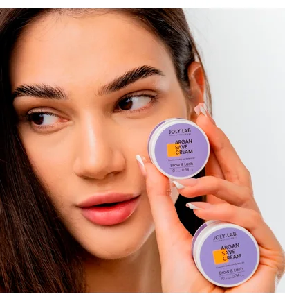 Захисний аргановий крем для брів та вій JolyLab Argan Save Cream, 10 мл
