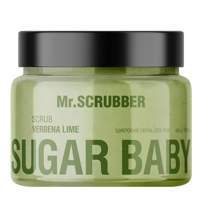 Sugar Body Scrub Mr.Scrubber Sugar Baby, Verbena Lime, 450 g