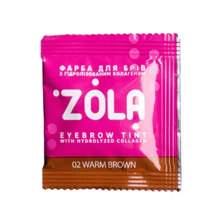 Фарба для брів ZOLA, Warm Brown #02, саше, 5 мл