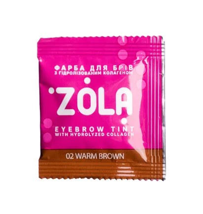 Фарба для брів ZOLA, Warm Brown #02, саше, 5 мл