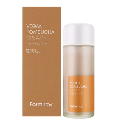 Кремова есенція для обличчя FarmStay Vegan Kombucha Creamy Essence, 140 мл