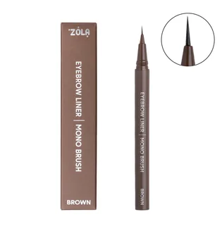 Liner do brwi ZOLA z pędzelkiem mono, Brown