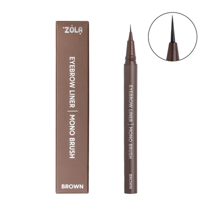 Liner do brwi ZOLA z pędzelkiem mono, Brown