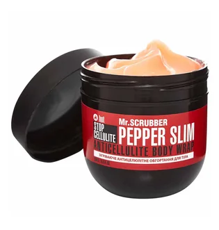 Зігрівальне антицелюлітне обгортання для тіла Mr.Scrubber Stop Cellulite Pepper Slim, 250 мл