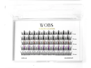 Накладні пучкові вії WoBs Fairy Lashes 20D, товщина 0.07, довжина 8-10 мм, Mix Color, 200 шт