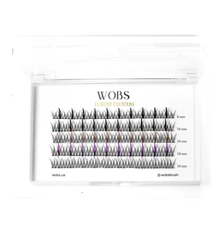 Накладні пучкові вії WoBs Fairy Lashes 20D, товщина 0.07, довжина 8-10 мм, Mix Color, 200 шт