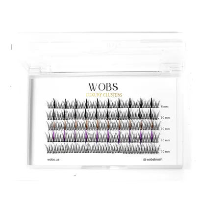 Накладні пучкові вії WoBs Fairy Lashes 20D, товщина 0.07, довжина 8-10 мм, Mix Color, 200 шт