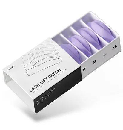 Zestaw płaskich wałków do laminacji rzęs Wona Purple Lift Patch, 4 pary