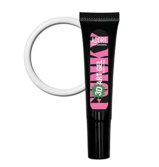 Żel artystyczny do zdobień objętościowych Adore Professional 3D Funky №01 Biały, 15 ml
