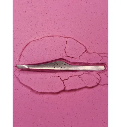 Tweezers eyebrow OKO Lash&Brow beveled (manual sharpening)