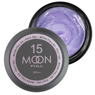 Nail Extension Polygel Moon Full #15, lilac diamond with shimmer, 30 ml
