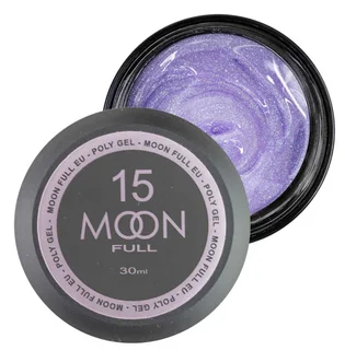Nail Extension Polygel Moon Full #15, lilac diamond with shimmer, 30 ml