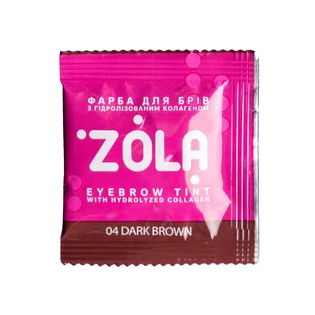 Фарба для брів ZOLA, Dark Brown #04, саше, 5 мл