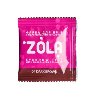 Фарба для брів ZOLA, Dark Brown #04, саше, 5 мл