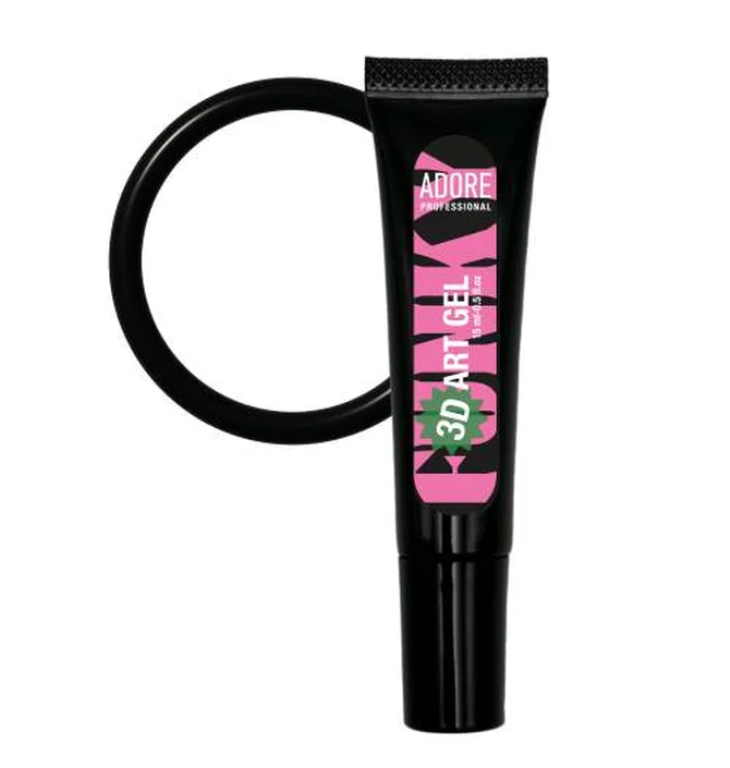 Арт-гель для об'ємних дизайнів нігтів Adore Professional 3D Funky №02 Black, 15 мл