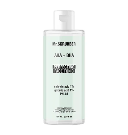 Відлущуючий тонік для проблемної та схильної до акне шкіри Mr.Scrubber AHA+BHA, 150 мл
