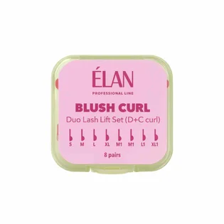 Силіконові валики для ламінування вій Elan Blush Curl D/C, 8 пар