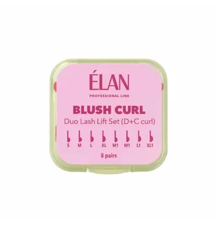 Силіконові валики для ламінування вій Elan Blush Curl D/C, 8 пар