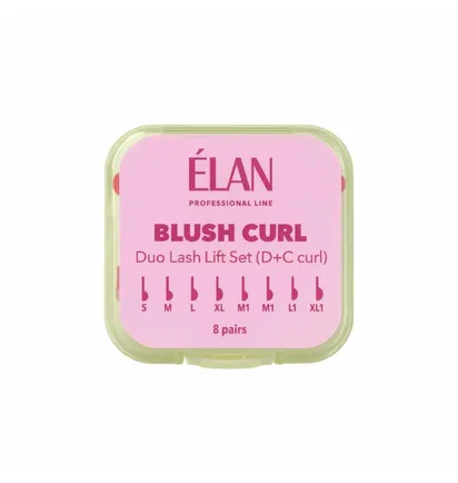 Силіконові валики для ламінування вій Elan Blush Curl D/C, 8 пар