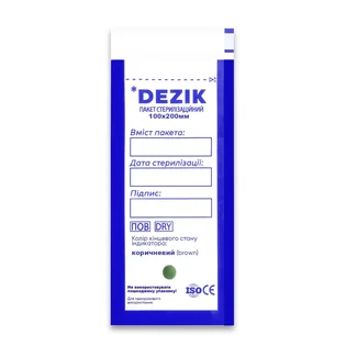 Прозрачные крафт-пакеты для стерилизации Dezik, 100×200 мм, 100 шт