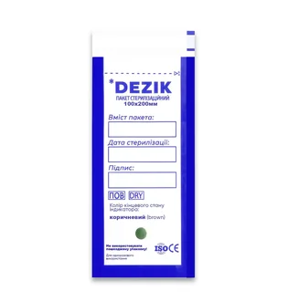 Прозрачные крафт-пакеты для стерилизации Dezik, 100×200 мм, 100 шт