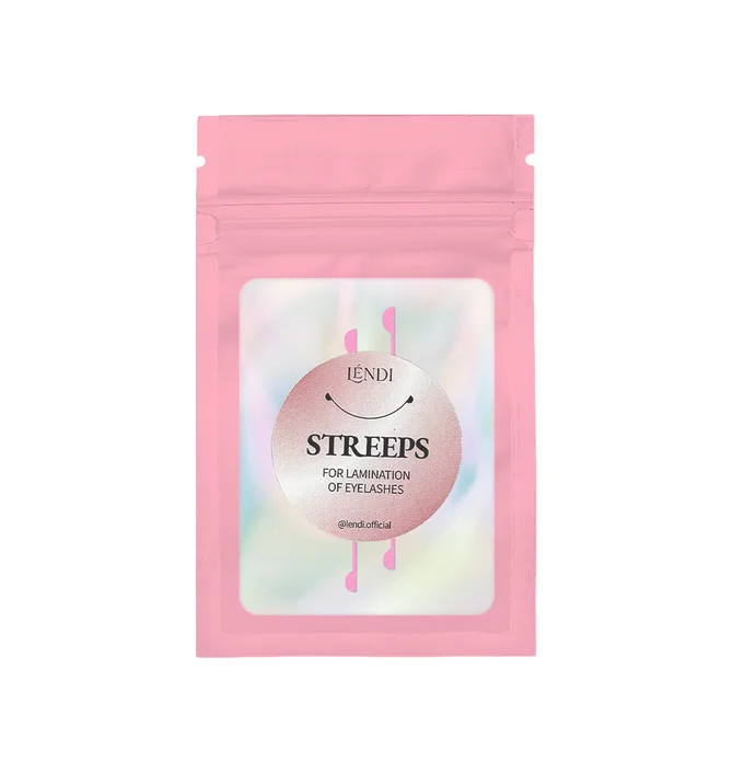 Стрипси для ламінування вій Lendi Streeps for lamination of eyelashes, рожеві