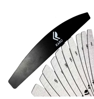 Nail Files Set with Plastic Base, 180 grit, 10 files