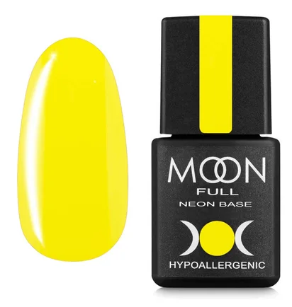 Neon Rubber Base Moon Full #02, yellow, in jar, 8 ml