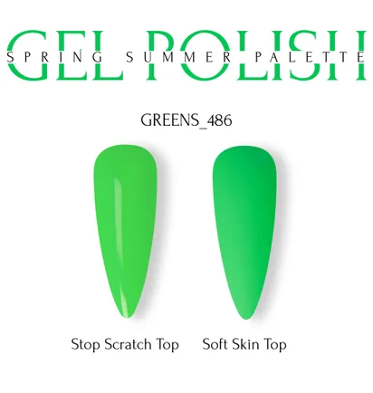 Gel Polish Adore Professional Gel Nail Polish No. 486 Greens, 8 ml