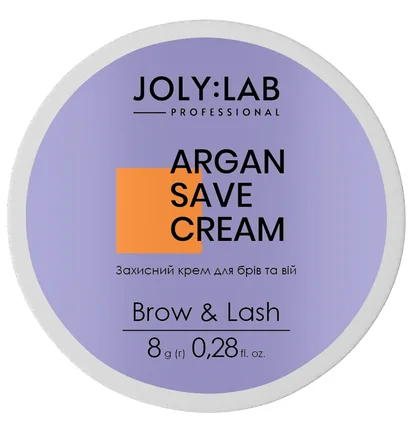 Захисний аргановий крем для брів та вій JolyLab Argan Save Cream, 10 мл