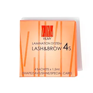 Набір засобів для ламінування вій та брів Vilmy Lamination System 4s, саше, 4×1.5 мл