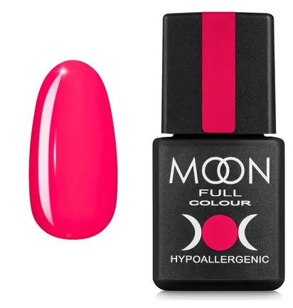 Гель-лак Moon Full Neon #709, насыщенный розовый, 8 мл