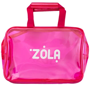 Косметичка велика ZOLA, з довгими ручками, рожева